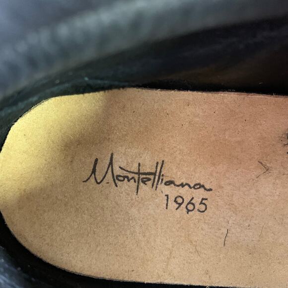 MONTELLIANA Size 10 Tom Hiker Grey Black Tweed Wool Hiking Ankle Boots - Picture 7 of 10